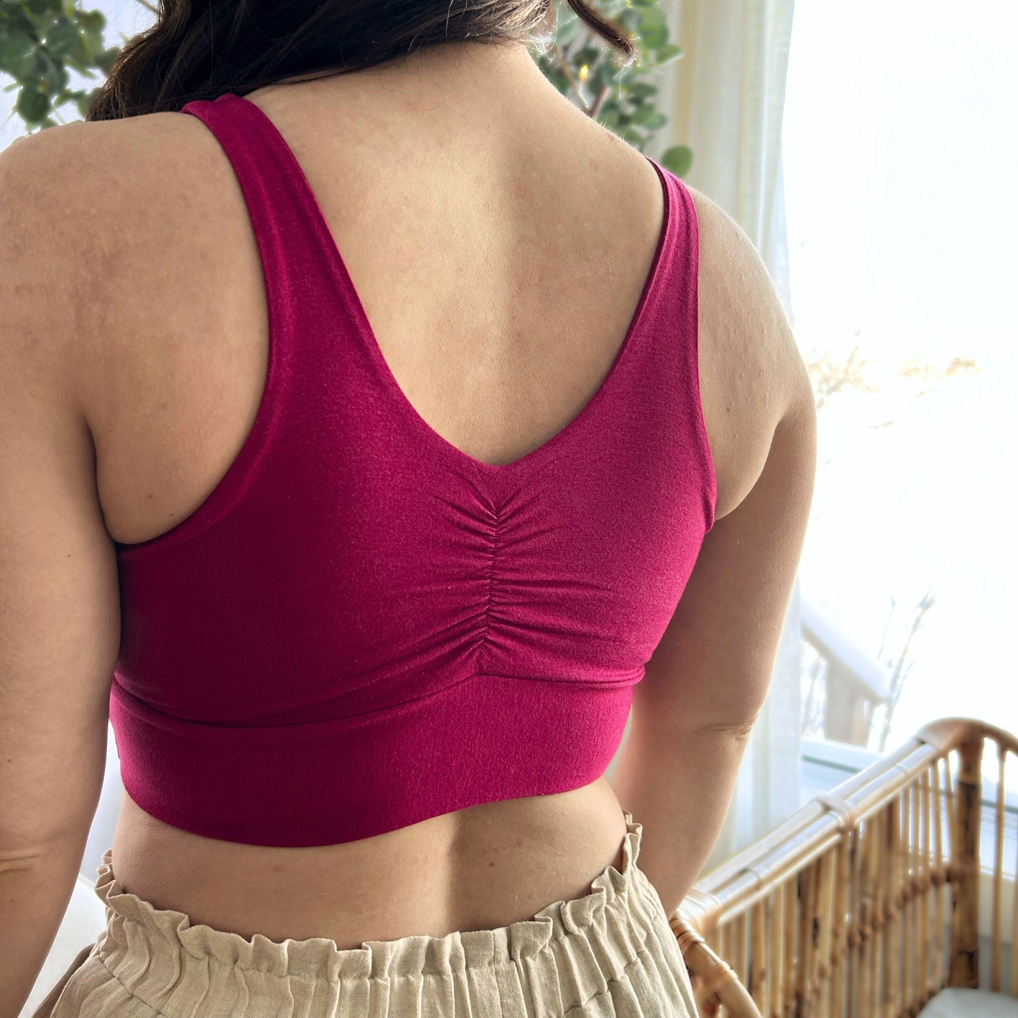 The V-neck Crossover Vitality Bra (Natural) – Prana Vida