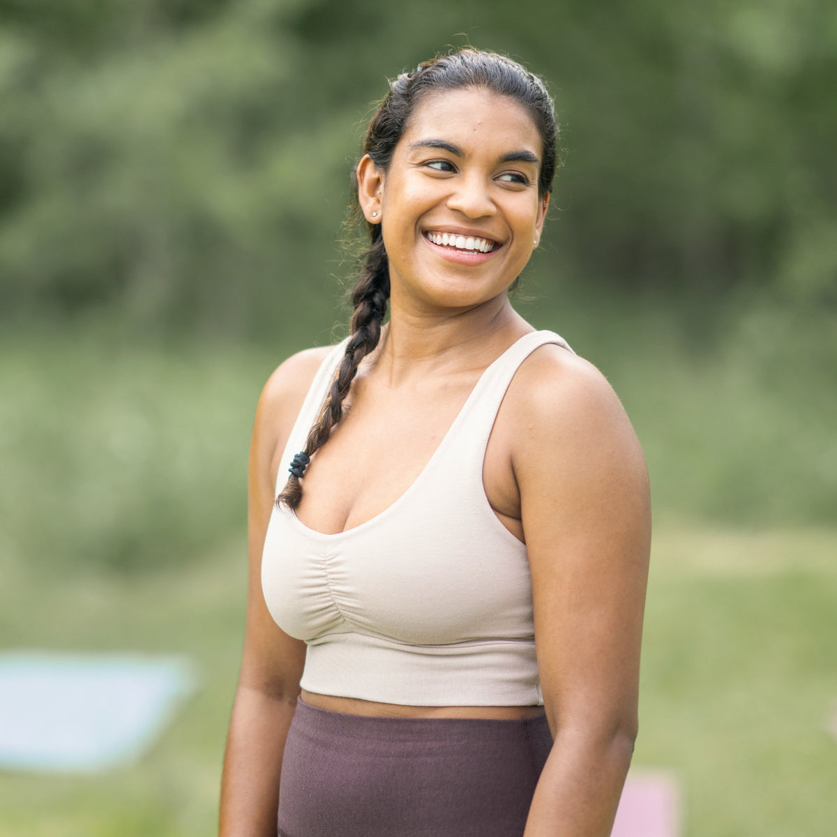 The V-neck Crossover Vitality Bra (Natural) – Prana Vida